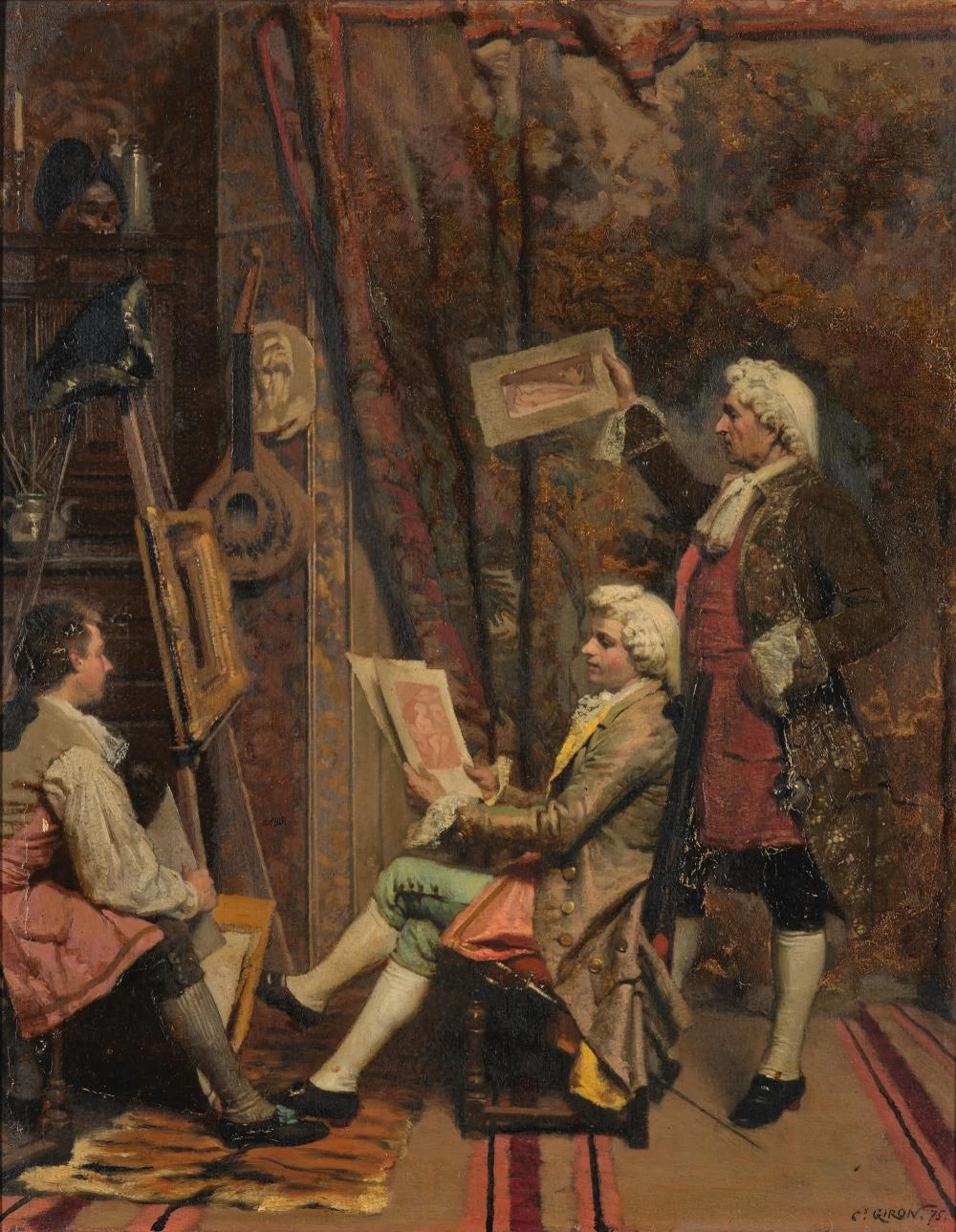 Charles Giron - Nello studio, 1875